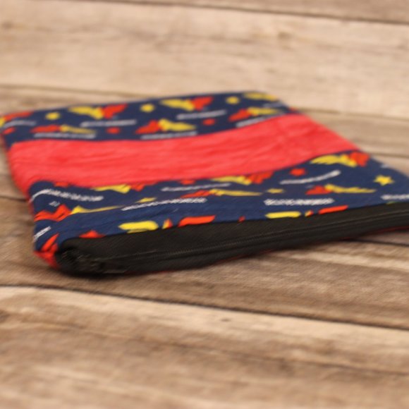 Wonderwoman Blue & Red Zippered Pouch and Sunglass Case- Matching Set -Handmade - Picture 10 of 11